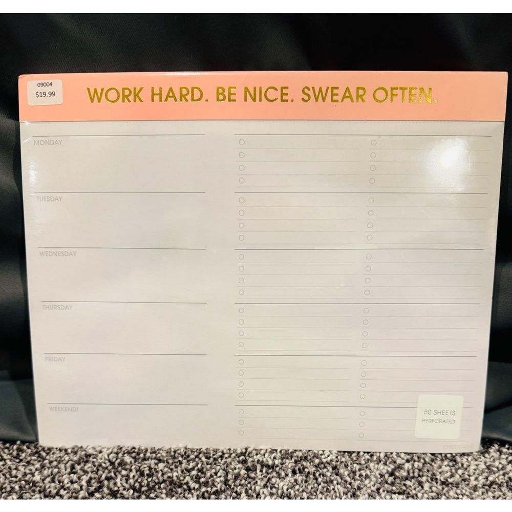 Chez Gagné Weekly Planner Pad Pink